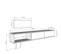 Hanah Home Yuka 180 - Soporte para TV Antracita